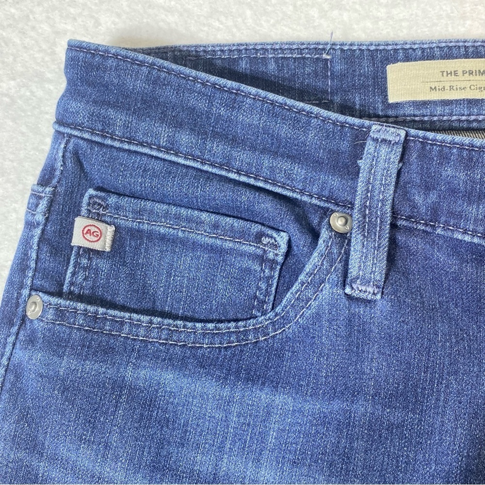 AG Adriano Goldschmied Jeans Women's 28R Blue Prima Mid Rise Cigarette Contour - Picture 4 of 16